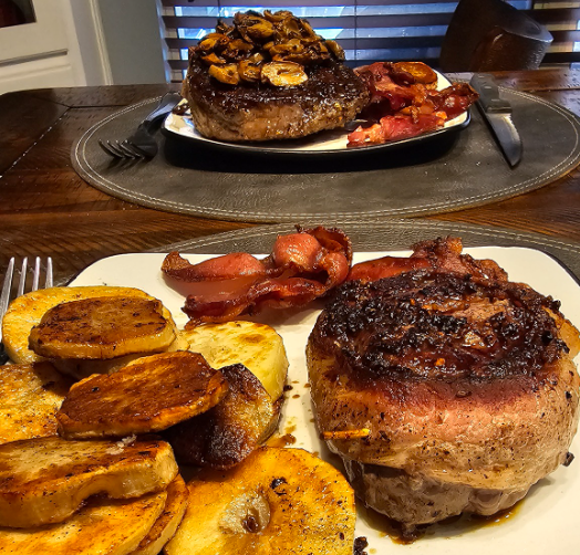His and Hers steaks