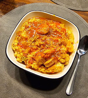 Bring on the heat with my bowl of jambalaya!