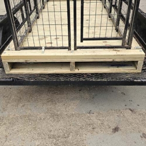 The goat tote is a dog pen on a skid and its easy to load with the tractor's forks
